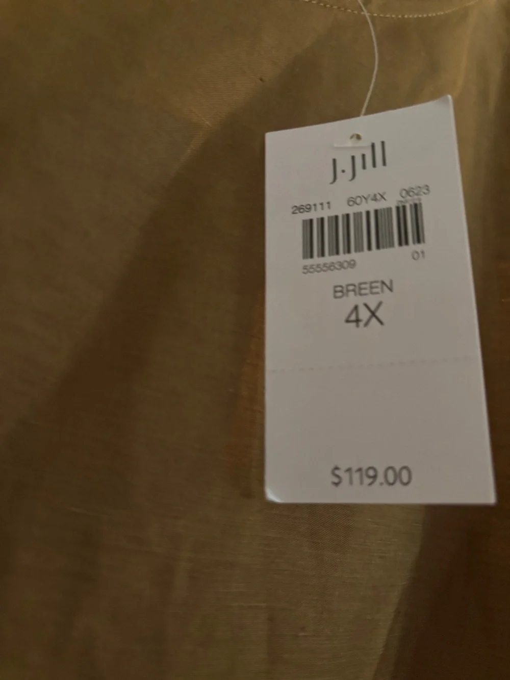 J. Jill Sleeveless Tan Midi Shift Dress - Picture 7 of 7